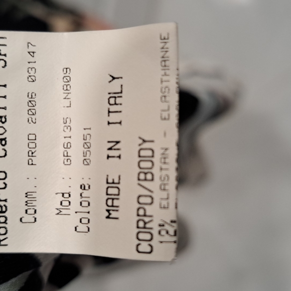 Roberto Cavalli dress size 46 Italian. Black floral print. - Picture 5 of 5